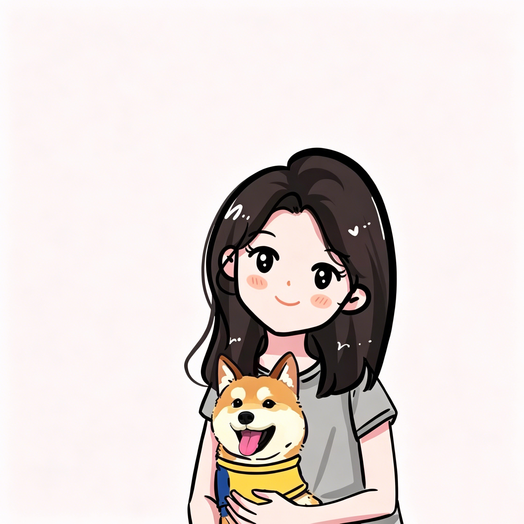 Cute Q Version Custom Hand-Drawn Avatar | 2 People Or 1 Person+1 Pet Only $9.9 photo review