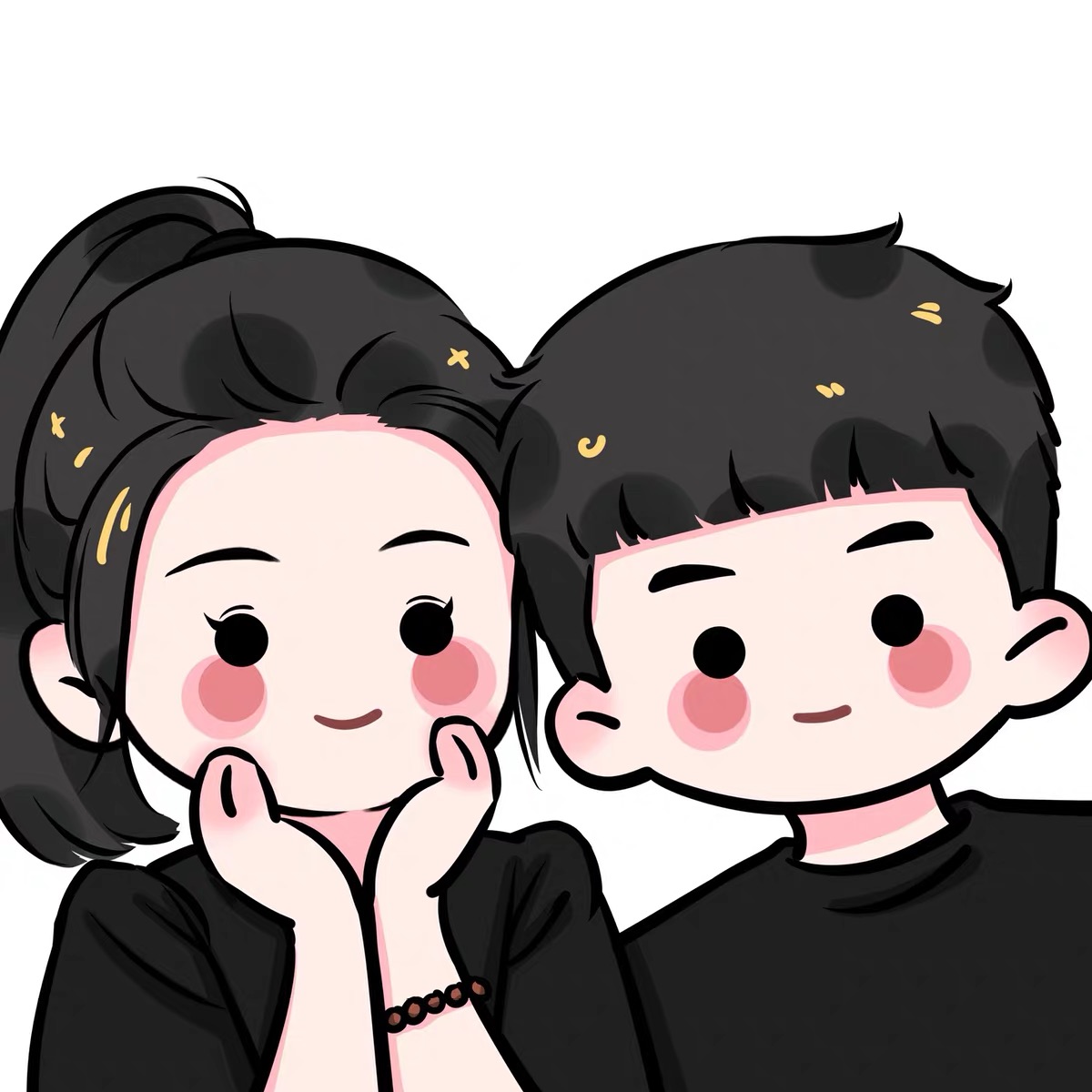 Cute Q Version Custom Hand-Drawn Avatar | 2 People Or 1 Person+1 Pet Only $9.9 photo review