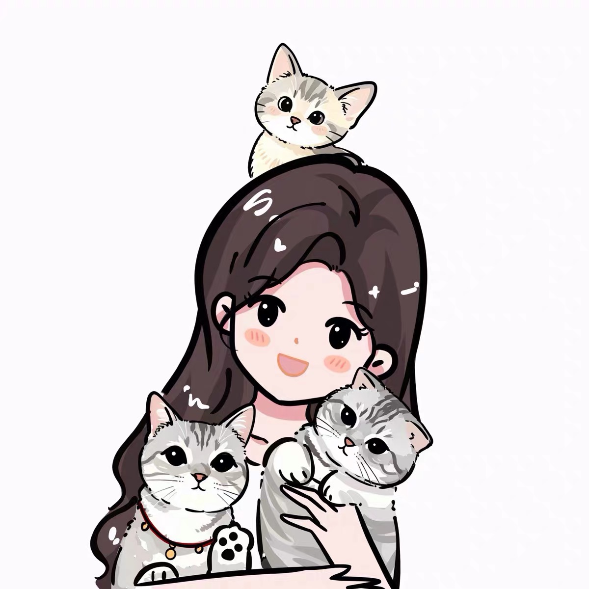 Cute Q Version Custom Hand-Drawn Avatar | 2 People Or 1 Person+1 Pet Only $9.9 photo review