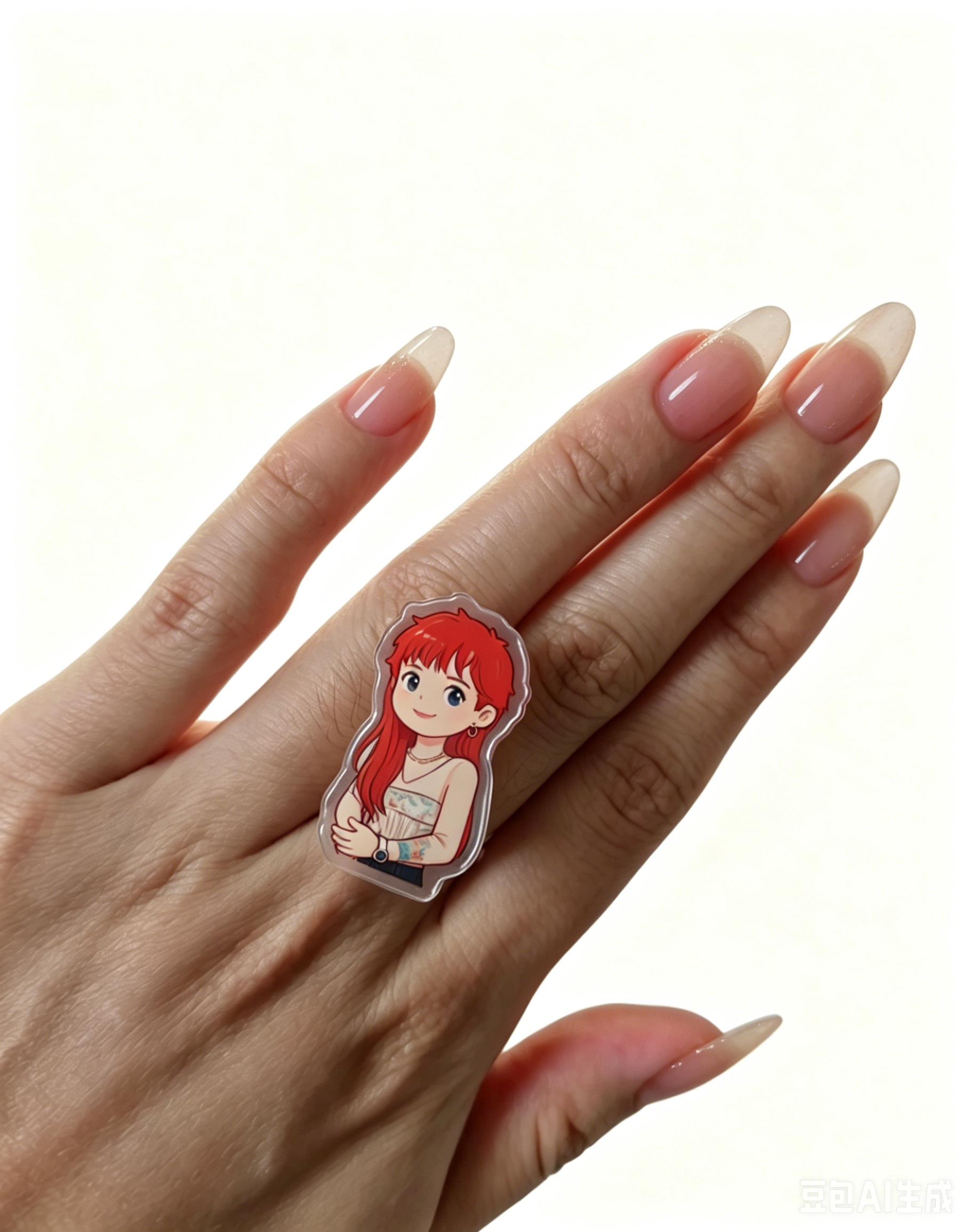 Acrylic Spinner Rings | Personalized Rotating Anime & K-Pop Fidget Ring photo review