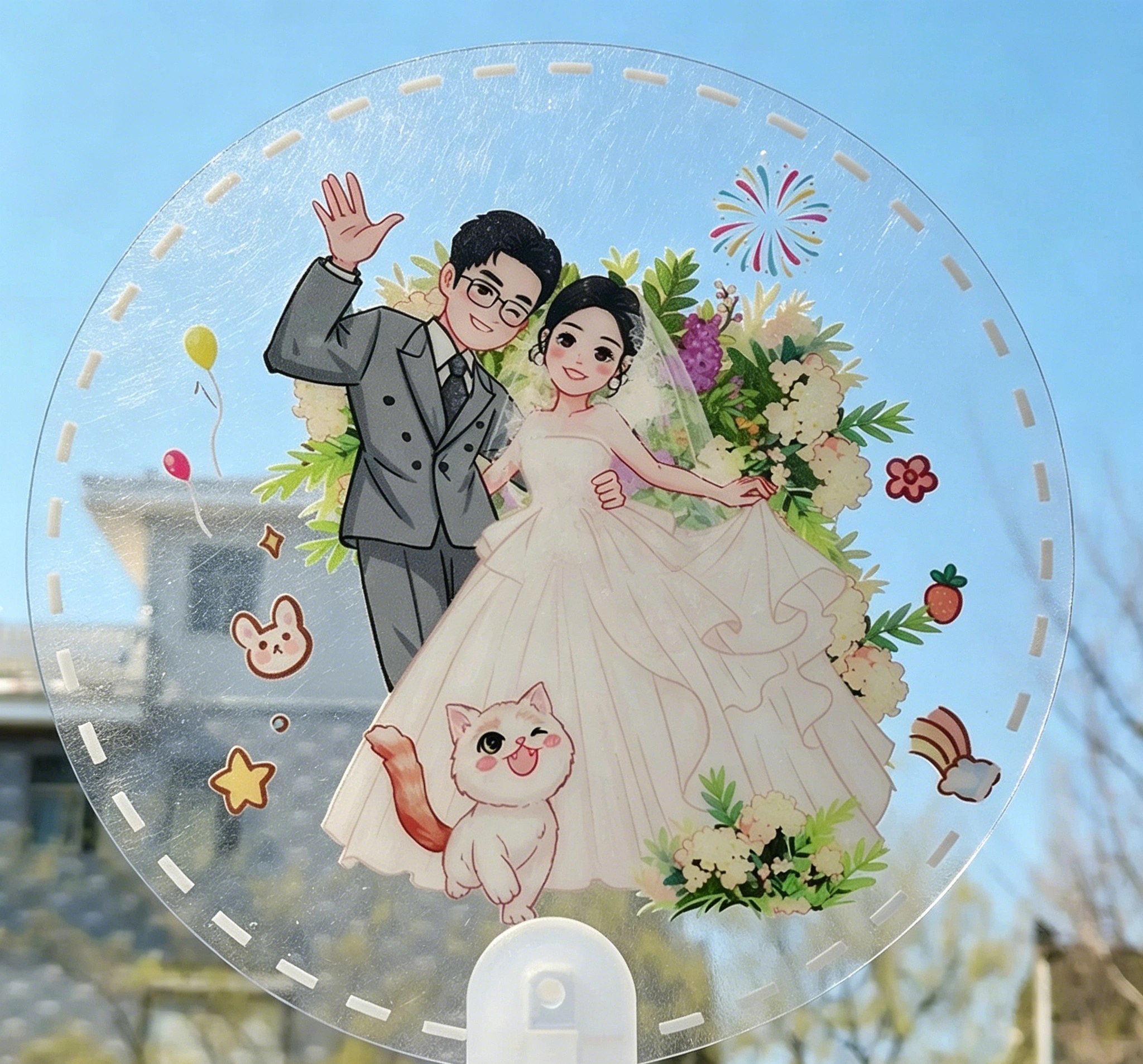 (Buy 1 Get 1 Free) Custom Clear PVC Hand Fan for K-pop Concerts, Anime Merch, Weddings & Pet Photos photo review