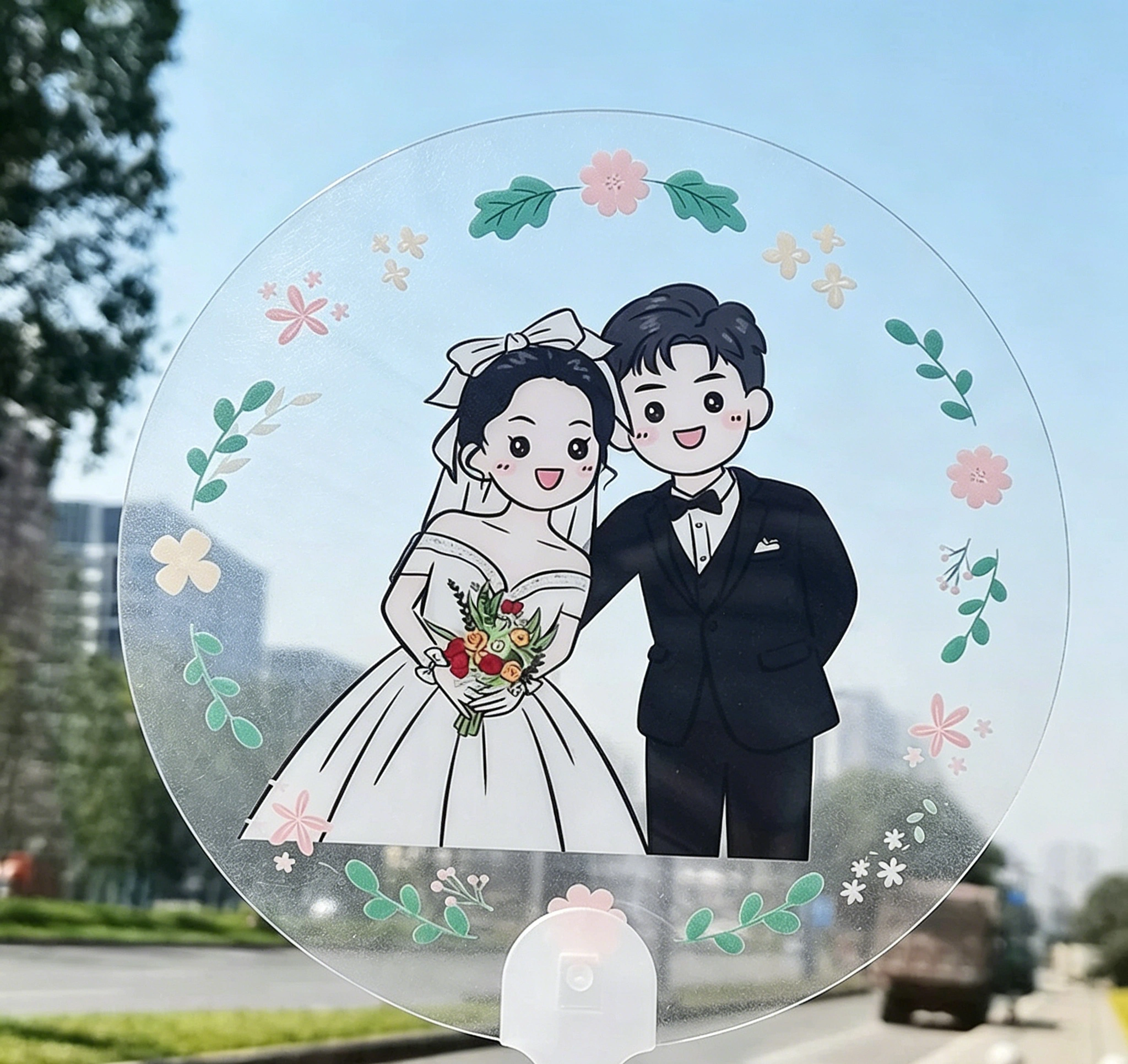 (Buy 1 Get 1 Free) Custom Clear PVC Hand Fan for K-pop Concerts, Anime Merch, Weddings & Pet Photos photo review