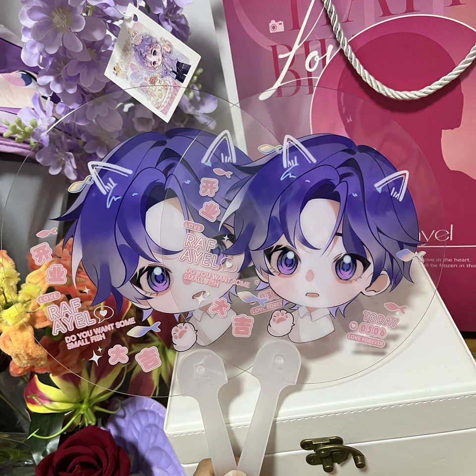 (Buy 1 Get 1 Free) Custom Clear PVC Hand Fan for K-pop Concerts, Anime Merch, Weddings & Pet Photos photo review