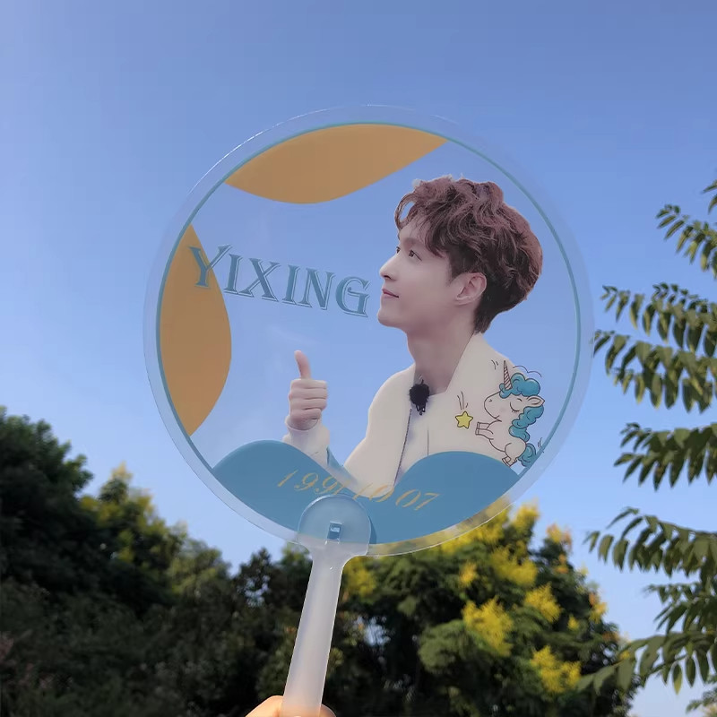 (Buy 1 Get 1 Free) Custom Clear PVC Hand Fan for K-pop Concerts, Anime Merch, Weddings & Pet Photos photo review
