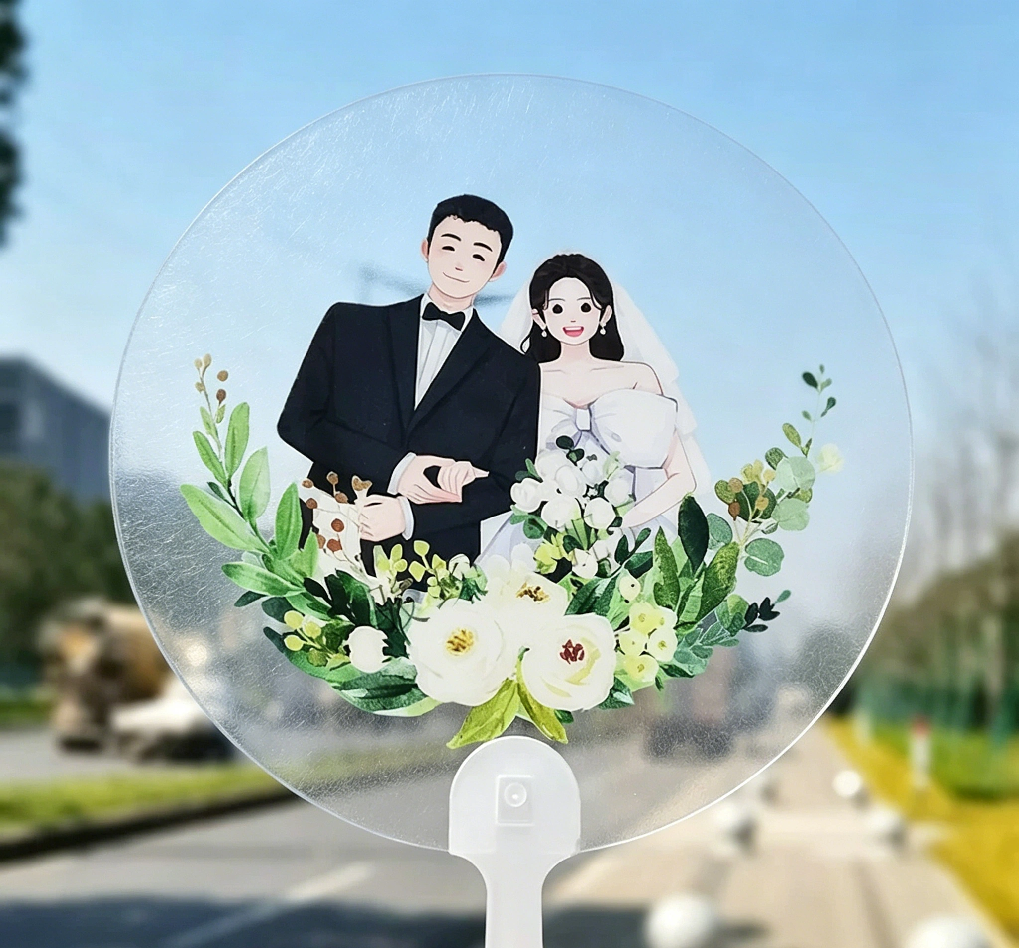 (Buy 1 Get 1 Free) Custom Clear PVC Hand Fan for K-pop Concerts, Anime Merch, Weddings & Pet Photos photo review