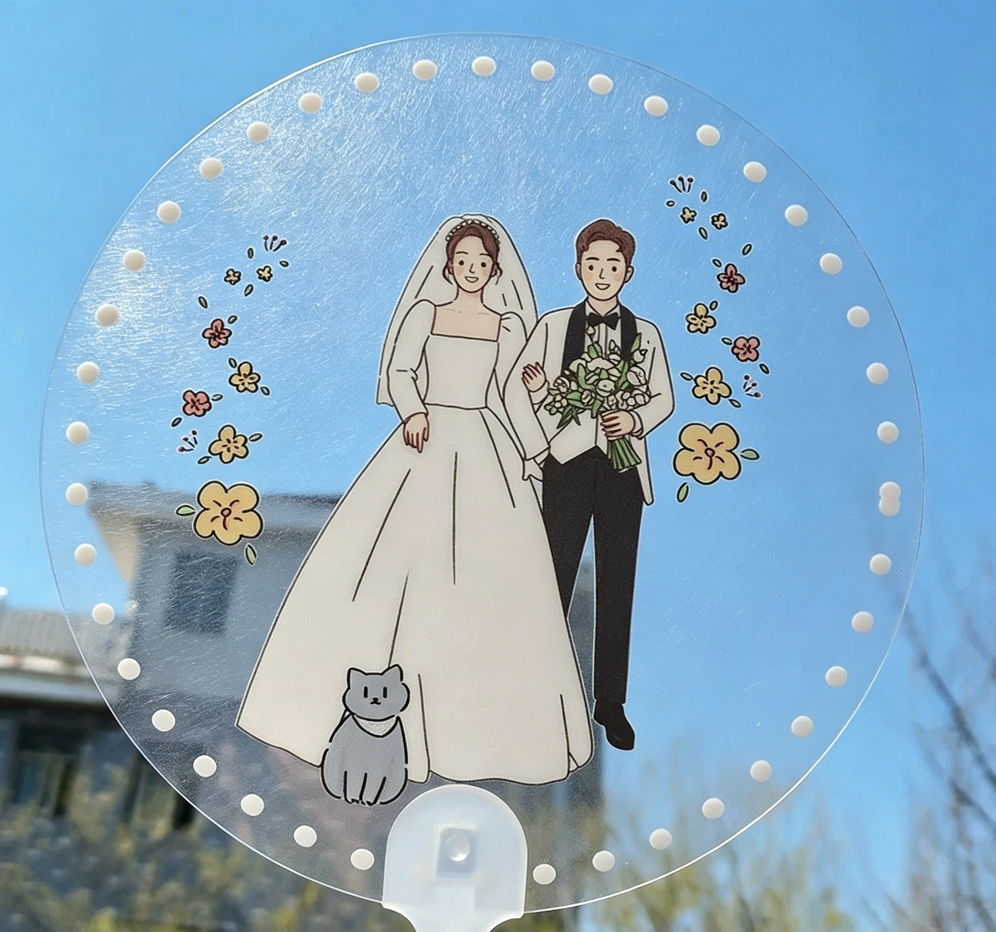 (Buy 1 Get 1 Free) Custom Clear PVC Hand Fan for K-pop Concerts, Anime Merch, Weddings & Pet Photos photo review
