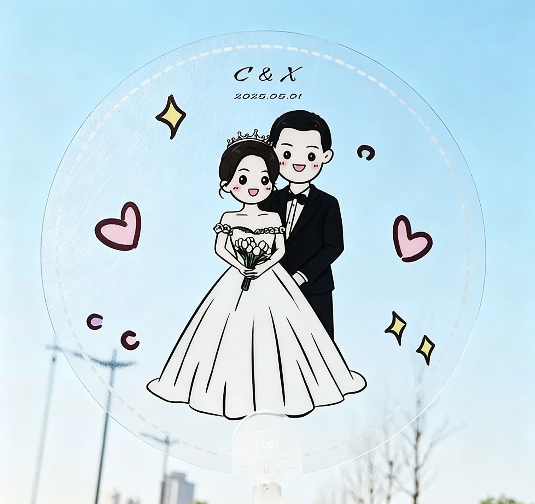 (Buy 1 Get 1 Free) Custom Clear PVC Hand Fan for K-pop Concerts, Anime Merch, Weddings & Pet Photos photo review