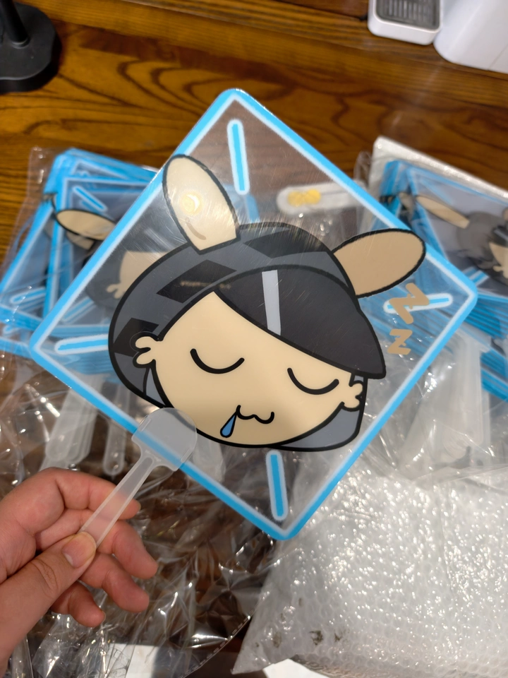 (Buy 1 Get 1 Free) Custom Clear PVC Hand Fan for K-pop Concerts, Anime Merch, Weddings & Pet Photos photo review