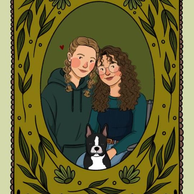 Cute Q Version Custom Hand-Drawn Avatar | 2 People Or 1 Person+1 Pet Only $9.9 photo review