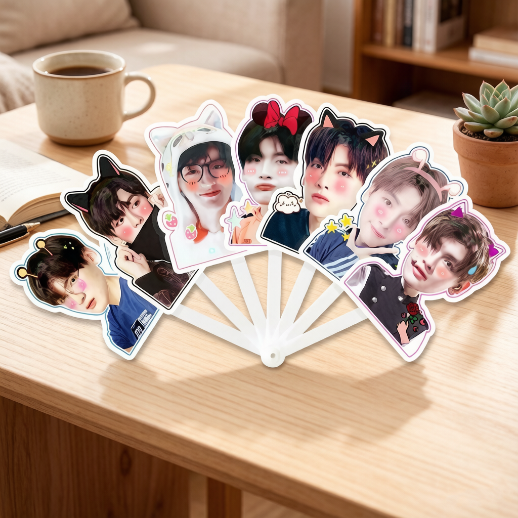 Custom 1-7 Photo Hand Fan - Stay Cool in Summer Heatwave | Personalized Concert & Festival Prop photo review